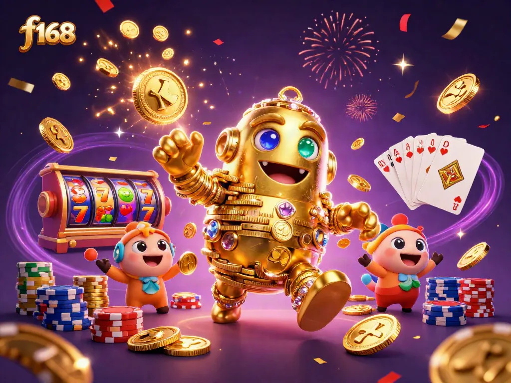 Spin the f 168 slots for a chance at vibrant jackpots in this dynamic casino scene.