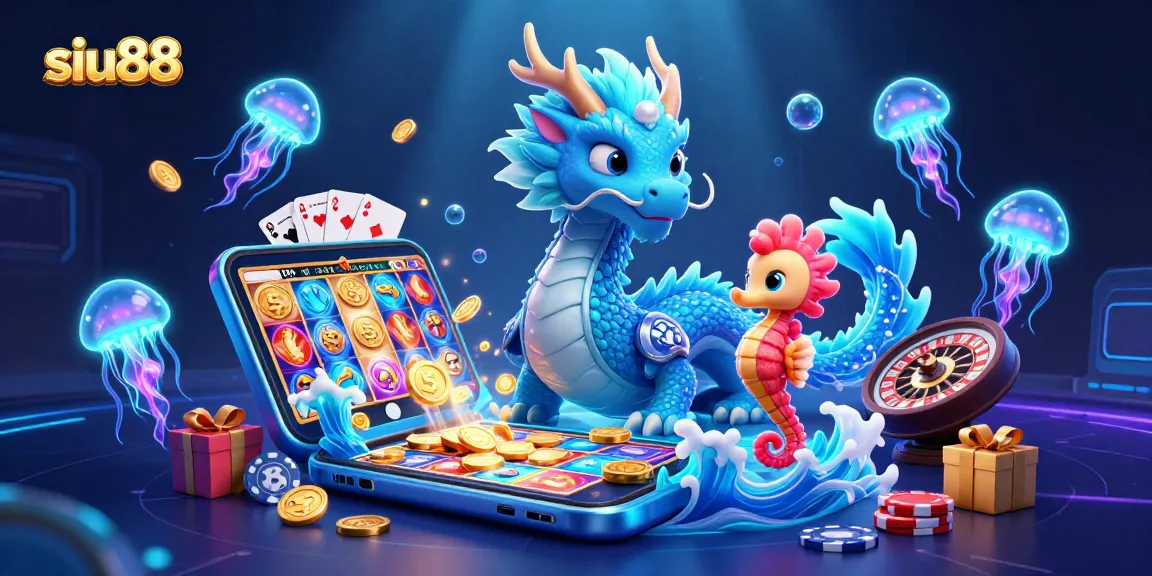 Play exciting slot games with siu88 featuring an underwater fantasy scene full of vibrant characters and gaming elements.