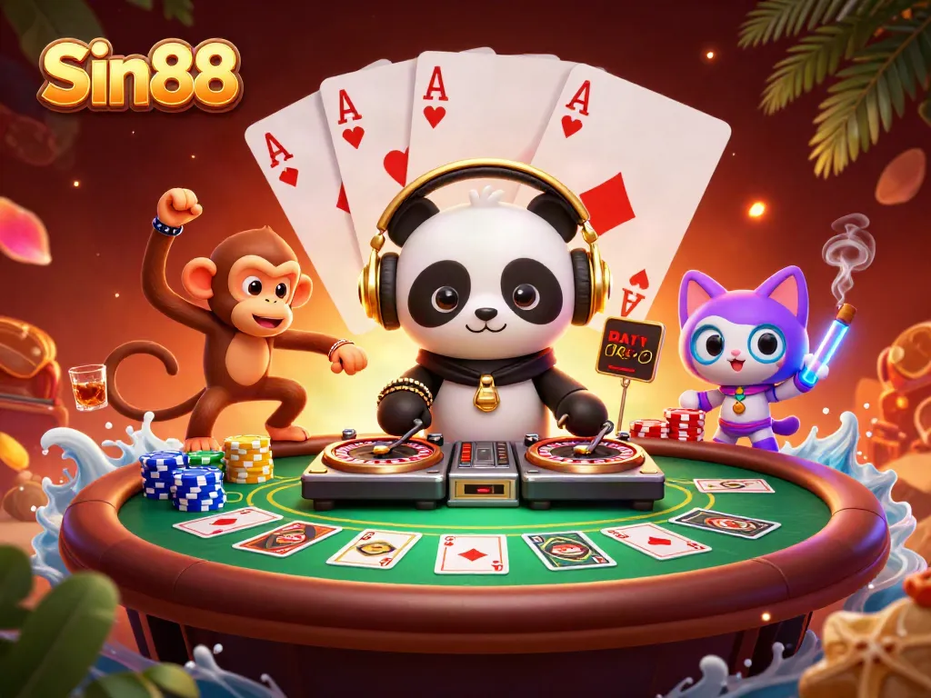 Experience thrilling gameplay at Sin88 with vivid characters and packed casino elements.