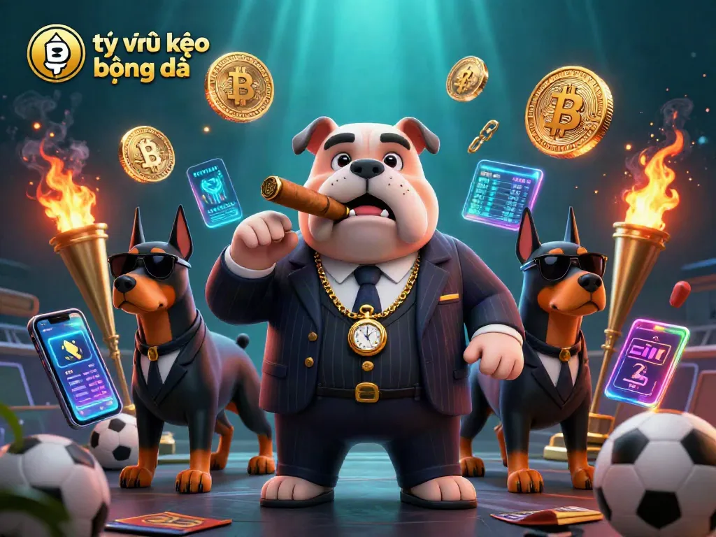 Engage with tỷ lệ kèo bóng đá through dynamic sports betting with cartoon mafia characters.