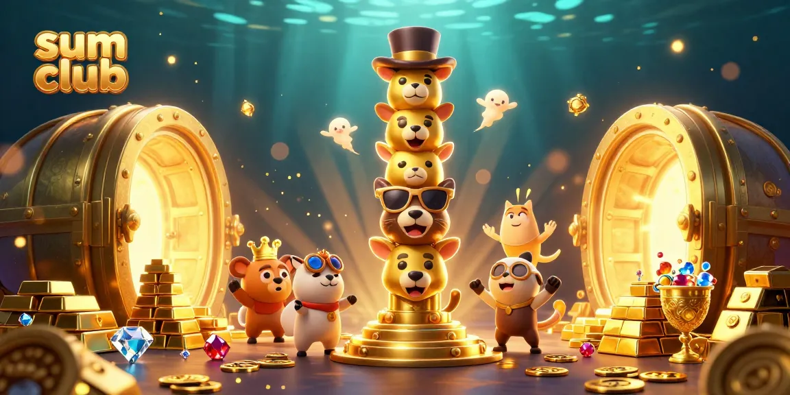 Experience the thrill of sum club gaming with vibrant 3D illustration showcasing captivating elements and rich rewards.